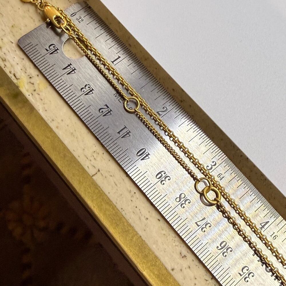Madewell Gold Tone Natural Colored Oval Pendant Necklace - Picture 4 of 6